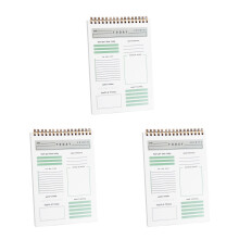3Pcs Chic Multi Color Reusable Daily Planner Office Notepad