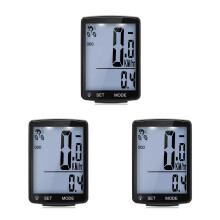 3Pcs Bike Speedometer Wireless Weather Resistant Multi-Function LCD