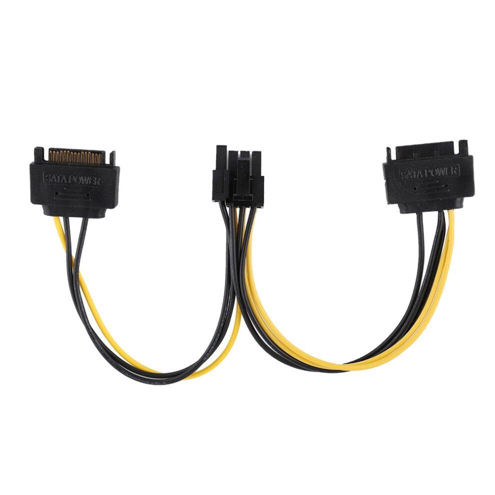Pcie Power Adapter Cable, 20Cm Long Sata To8pin Gpu Connector With Easy Cable Routing And Reliable Performance 9049227898473