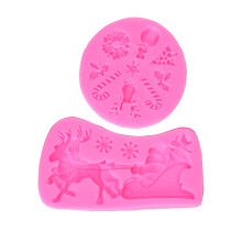 Easy To Clean Christmas Fondant Molds Food Safe Silicone Non Stick Heat Resistant Flexible Reusable Baking Molds For Candy Chocolate Cake Cupcake