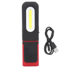 Strong Magnetic Base Rechargeable LED Work Light Super Bright With2Light Modes Battery Indicator USB Fast Charging Durable Material Portable