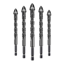 Work With Ceramic Drill Bits For Porcelain Tile Wall Mirror Cross Tungsten Carbide Tip Hex Shank Durable Concrete Masonry Drill Bit Set