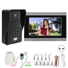 Système d'interphone vidéo LCD 7 pouces avec caméra HD, vision nocturne infrarouge, installation filaire, étanche, caméra extérieure mains