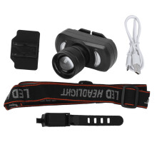 Hands Free Task Lighting Headlamp With One Handed Operation And Super Bright Output, Rechargeable Led For Camping Fishing Hiking With Motion Sensor