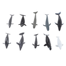 Conjunto de figuras de ação de animais marinhos, brinquedo educativo realista em plástico resistente, coleção de criaturas marinhas coloridas e