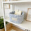 Light Blue Checkered Fabric Storage Basket 5