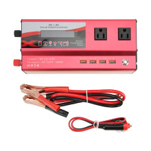 Kjølevifte Solenergiomformer 900W Modifisert sinusbølge LCD-skjermomformer DC12V til 110V AC-uttak USB-ladeport Utendørs bruk Flere