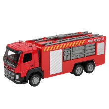 Giocattolo per il tempo libero per bambini: camion dei pompieri con pompa dell'acqua funzionante, luci realistiche, sirene, movimento a frizione,