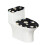 Polyester-Toilettendeckel-Staubschutzset mit elastischem Rand (1 Stück) 1