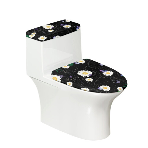 Polyester-Toilettendeckel-Staubschutzset mit elastischem Rand (1 Stück)