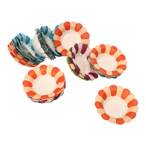 Cake Decorating Wrappers Baking Paper Cup Liners | Festive Patterns Indian Sweets Mold Case Mini Muffin Stackable Lightweight Eco Friendly Flower