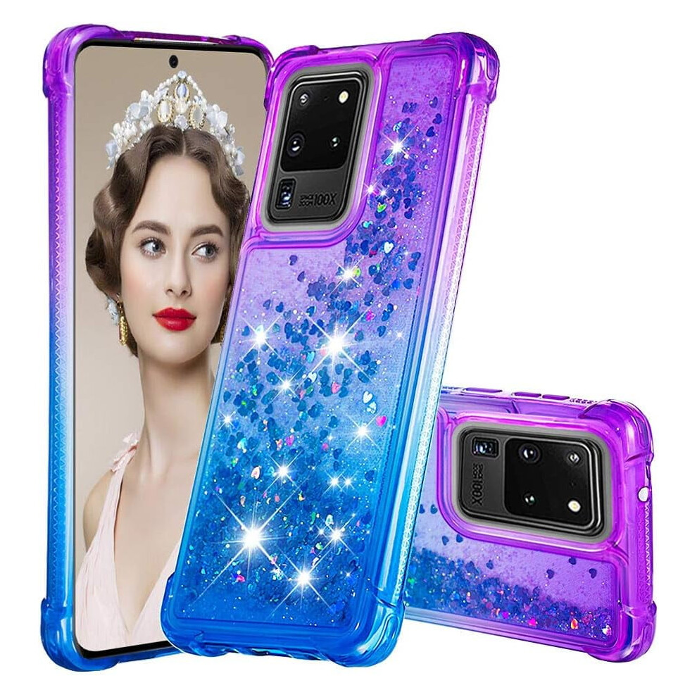 Liquid Glitter Heavy Duty Shockproof Tpu Case For Samsung Galaxy S20 Ultra Â Gradient Compatible With Galaxy S20 Ultra Purple 9405492320406