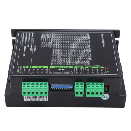 Adjustable Output Current CNC Stepper Motor Controller, 2-Phase Digital Driver with Over-Voltage Protection128Subdivision Low Vibration for