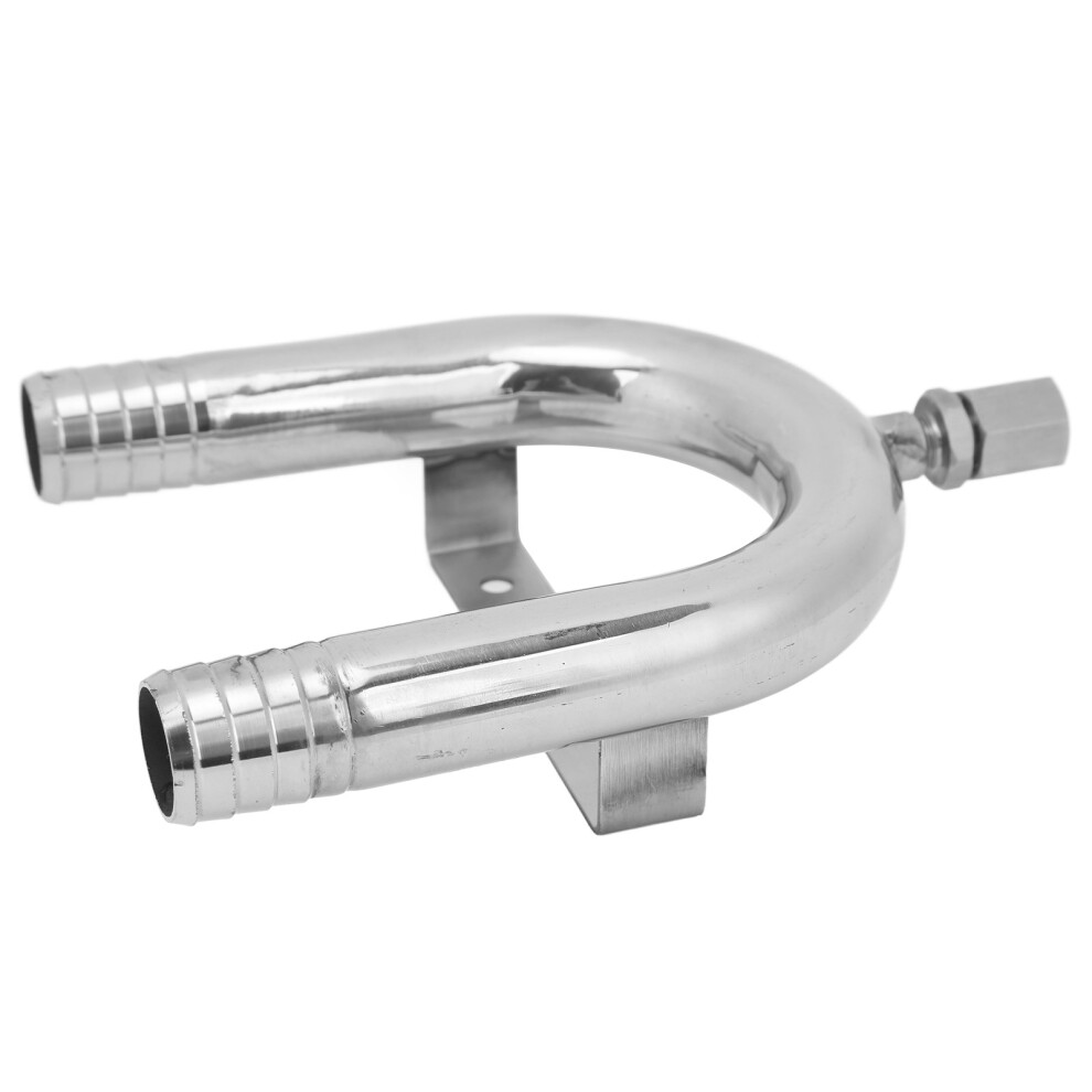 Polished Surface Vented Loop Anti Siphon Valve, 316Stainless Steel Marine Vent Loop Prevent Leakage Rustproof Chemical Resistant Stable Construction 9180479409328