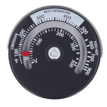 Temperaturanzeige für Ofen, magnetisches Thermometer mit analogem Zifferblatt und hoher Genauigkeit für Kaminrohre, Holzöfen und Kamine mit