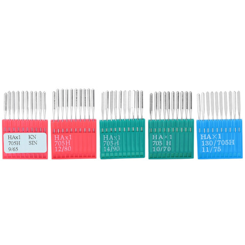 Needle Set For Sewing Machine Universal Regular Point High Quality Sharp Needle Tip Wear Resistant Corrosion Resistant Flat Design For Stable