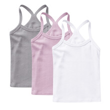 3 Pieces Girls Dance Tank Tops Racerback Camisole Undershirts Spaghetti Strap Camis Dance Clothes Tank Tops for Girls Multicolor 3-4 Years