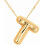 Gold Bubble Letter Necklace for Women – Initial Pendant 1