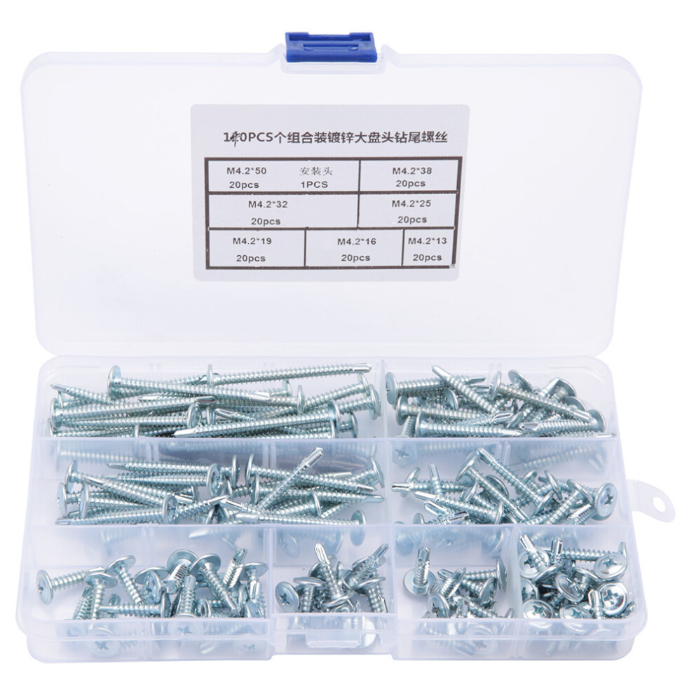 Rust Corrosion Resistant Self Tapping Screws Self Drilling Screws Galvanized Truss Head For Metal Wood Plastic Sheet Metal Screws Assortment Kit With 9448483696623