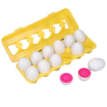 Brinquedo educativo Montessori para aprendizagem de correspondência de ovos, ideal para crianças em idade pré-escolar. Reconhecimento e