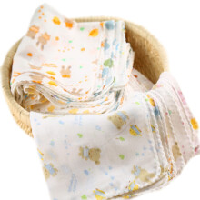 Washable Reusable Muslin Washcloth For Sensitive Skin, Soft Cotton Baby Bath Towel Face Towels Waterproof TPU Layer Flower Print Large Size Extra Dry