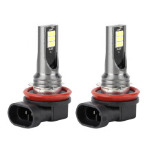 Set van 2 H11 LED mistlampen, koel wit licht (6000K), vier lichtstanden, stroboscoopfunctie, directe installatie, breder zicht, lange levensduur.