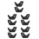10Stk Hitzeresistente Haarstyling Fingerhandschuhe Schwarz 7