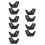 10Stk Hitzeresistente Haarstyling Fingerhandschuhe Schwarz 8