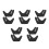10Stk Hitzeresistente Haarstyling Fingerhandschuhe Schwarz 10