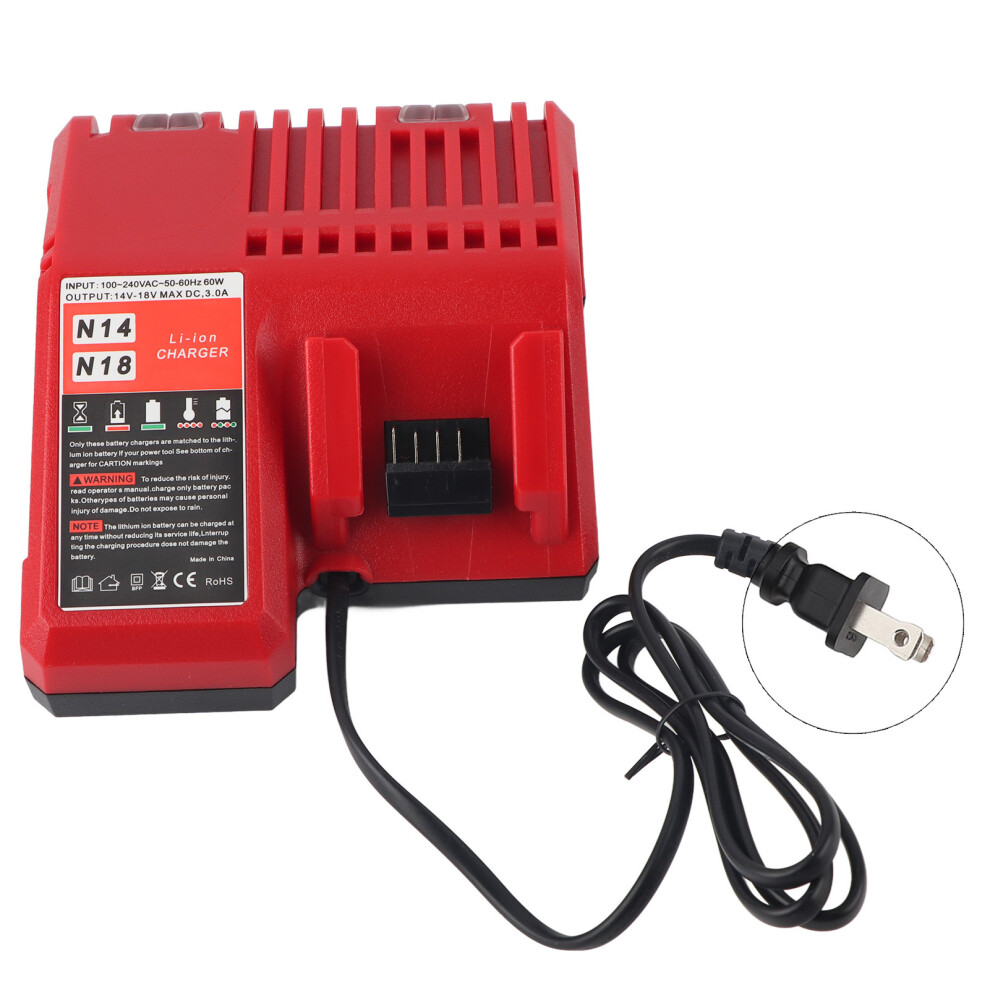 Stable Heat Dissipation Multi Voltage Lithium Ion Battery Charger For Milwaukee Tools Rapid Replacement Charger With60-Day Money Back Guarantee 9009879073536