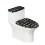 Totenkopf-Toilettensitzbezug-Set, bunt, elastisch, 2-teilig 1