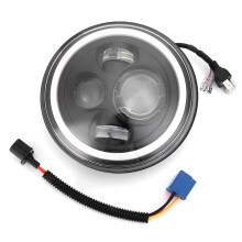 Angel Eyes LED Headlight Daytime Running Light Super Bright Plug And Play Heat Sink Waterproof Universal Fitment DOT Approved Durable Aluminum Housing