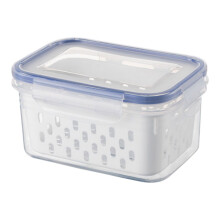 Fruit Vegetable Storage Containers for Fridge, 3 in 1 Removable Produce Storage Bins with Lid and Colander - Fresh Keeping Containers