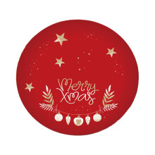Jupe de sapin de Noël - Tapis rond antidérapant décoratif de Noël, tapis de sol résistant pour salon et chambre, tapis de base festif pour sapin