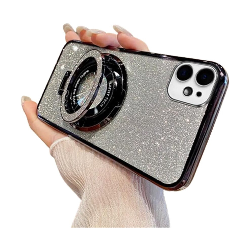Magnetic Glitter Iphone 12 Mini Case With Stand, Shockproof Tpu, Luxury Gradient Plating Â Compatible With Magsafe 9405492312593