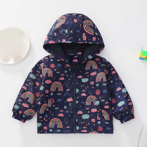 Παιδικά Αγόρια Κορίτσια Παλτό Με Κουκούλα Σχέδια Μπουφάν Νήπιο Αντιανεμικό 1