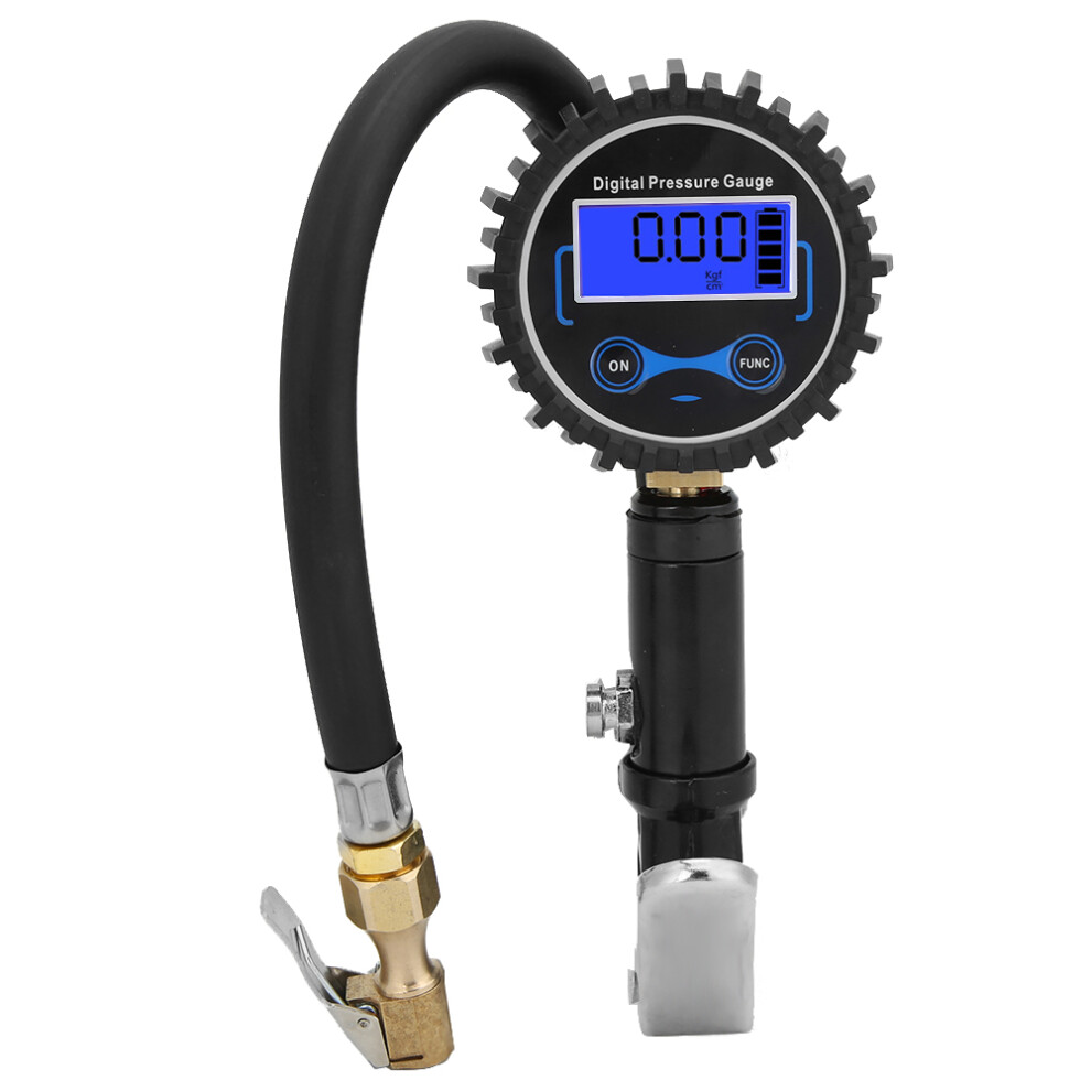 High Accuracy Digital Tire Pressure Gauge With Inflator Swivel Air Chuck Leak Proof Valve Extended Hose Universal Compatibility Multi Function Easy 9448483676847