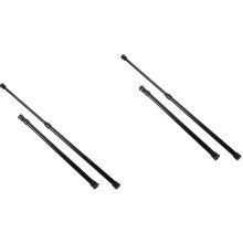 ETEREAUTY Adjustable Black Metal Shower Curtain Rod for Bathroom Use 4Pcs