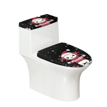 2 db-os fürdőszobai WC-fedél-szett, puha poliészterrel