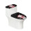 Ensemble de 2 housses de couvercle de toilette en polyester doux avec 1
