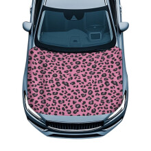 Roze luipaardprint motorkaphoes, wasbaar, elastisch polyester