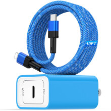 USB-C PD-laderblokk 20 W med 3 meter USB-C til Lightning