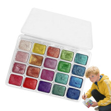 20-Color Watercolor Paint Set – Portable Art Kit for Kids, Teens, Students & Hobbyists – Compatible with All Watercolor Papers