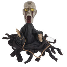 Animated Halloween Zombie Prop With Touch & Voice Activated Motion Red Light & Eerie Sound For Halloween Outdoor Indoor Decorations And Party Themes