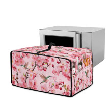 Dust-proof Convection Toaster Oven Cover, 20.5"x16.5"x10", Hummingbird Peach Blossom, with Side Pocket