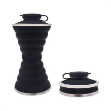 Collapsible Water Bottle - 500ml Foldable Water Bottle BPA Free Soft Flask