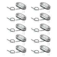 Universell kompatible Seitenmarkierungsleuchten, ovale LED-Anhängerleuchten, wasserdicht (IP68), einfache Installation, zusätzliche