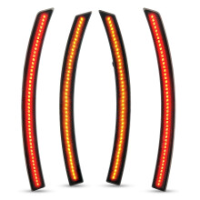 Vehicle Identification Ability Side Marker Lamps For Chevrolet Corvette C7Smoked Lens Red Amber LED Front Rear Super Bright Lighting Output Night