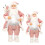 Santa Claus Plush Figurine Pink Robe 1 pc 6