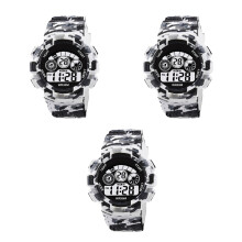 3Stk Elektronische Herren- Sportlich LED Digital Grau